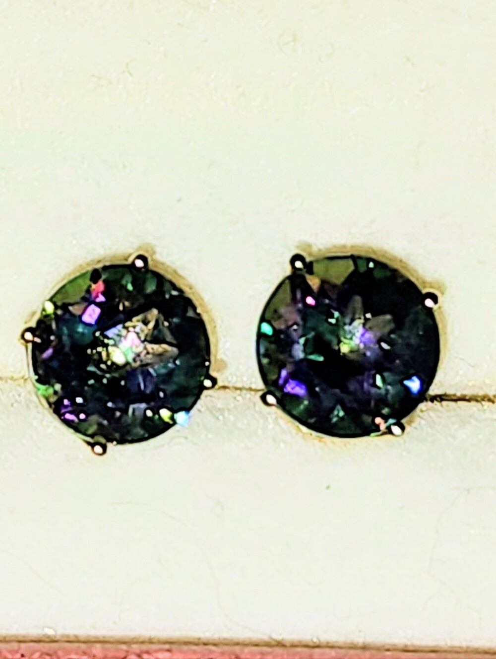 Mystic Topaz 14k Yellow Gold  Stud Earrings